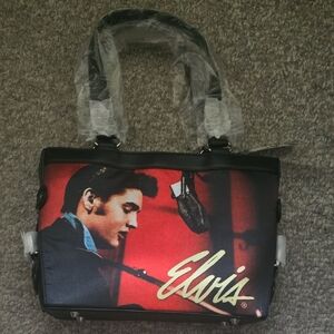 Elvis Presley Red and Black Womens Bag